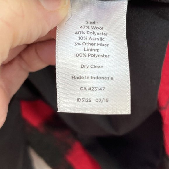 Talbots Women's Sz 2 Red Black Holiday Plaid Wool Pencil Skirt Lined Knee Work - Picture 6 of 6